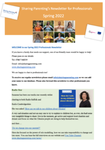 Sharing Parenting Newsletter for Professionals Spring 2022