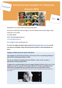 Autumn Newsletter for Professionals Orange and blue 