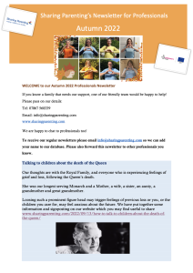 Autumn Newsletter for Professionals Orange and blue