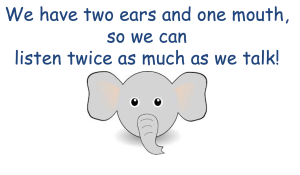 Elephant image and 2 ears and 1 mouth 