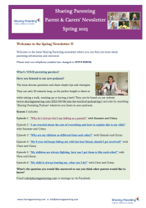 Pink and green Newsletter for parents