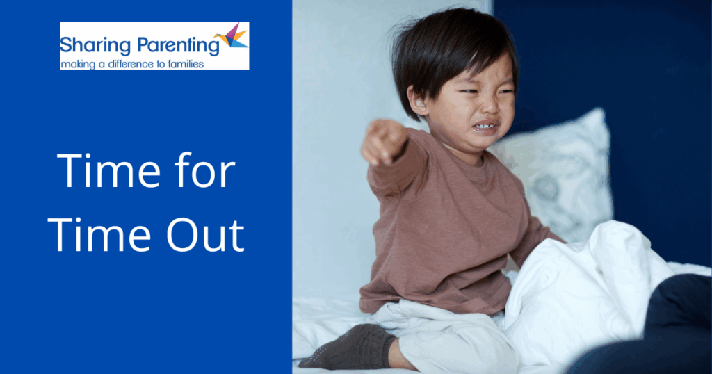 Child on a bed crying